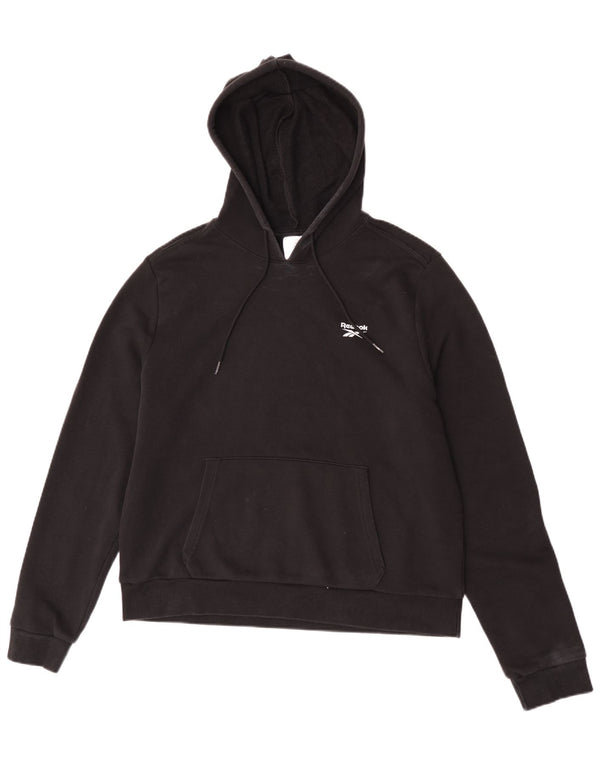 Reebok Pull à capuche pour homme Large Noir Coton