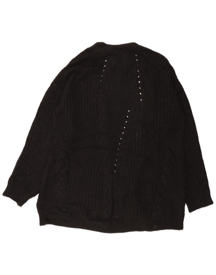 Lipsy Cardigan ouvert long pour femme UK 12 Noir moyen