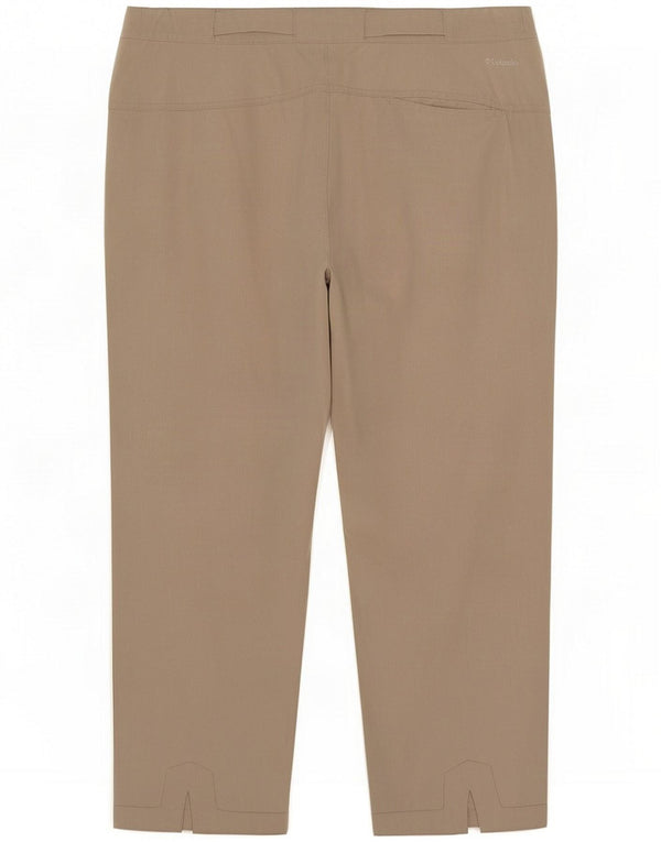Pantalon Capri Coupe Ample Femme Columbia Medium W30 L21 Soie Beige