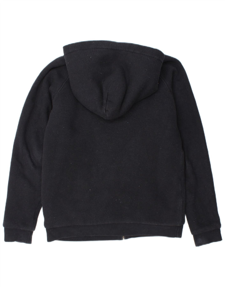 JACK WILLS Pull à capuche zippé graphique Sherpa pour femme UK 10 Small Noir