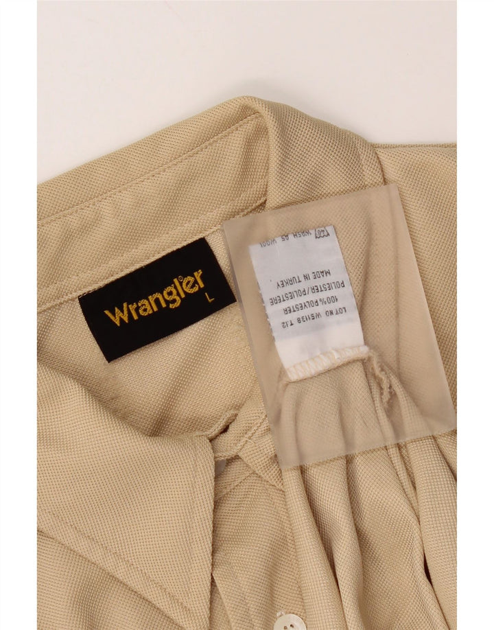Wrangler Chemise à manches courtes pour homme Large Beige Polyester