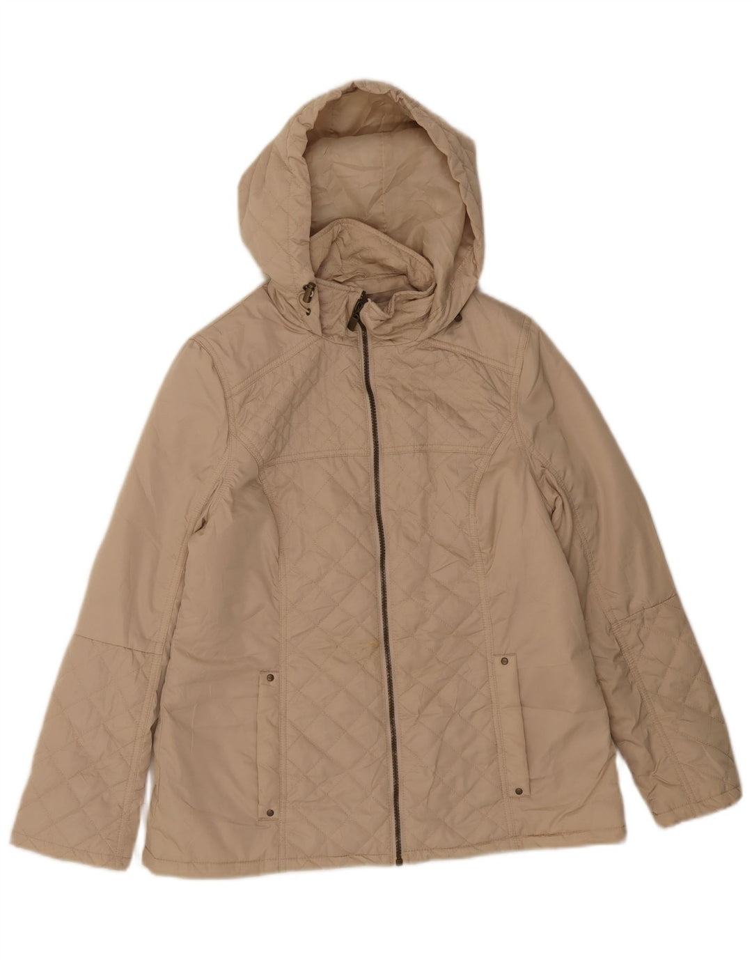 Marks & Spencer Veste matelassée à capuche pour femme UK 12 Beige moyen