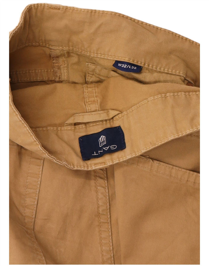 Gant Pantalon décontracté droit pour homme W32 L32 Beige