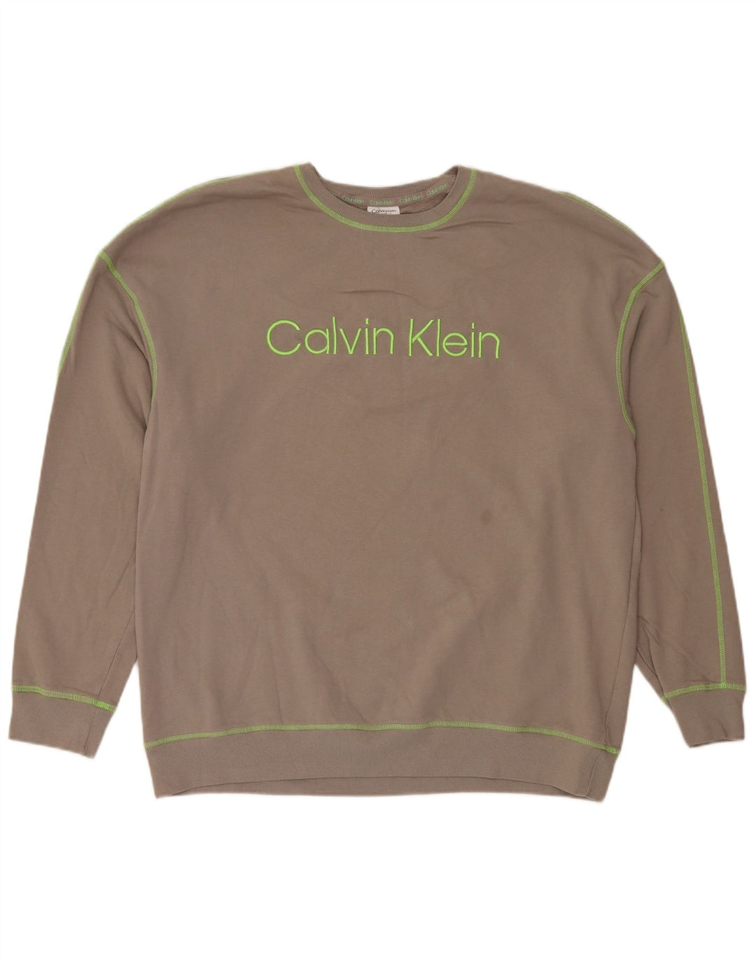 Calvin Klein Haut graphique à manches longues pour hommes en coton marron moyen