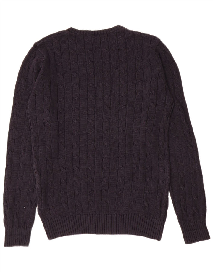 Marks & Spencer Pull à col rond Blue Harbour pour homme, petit bleu marine