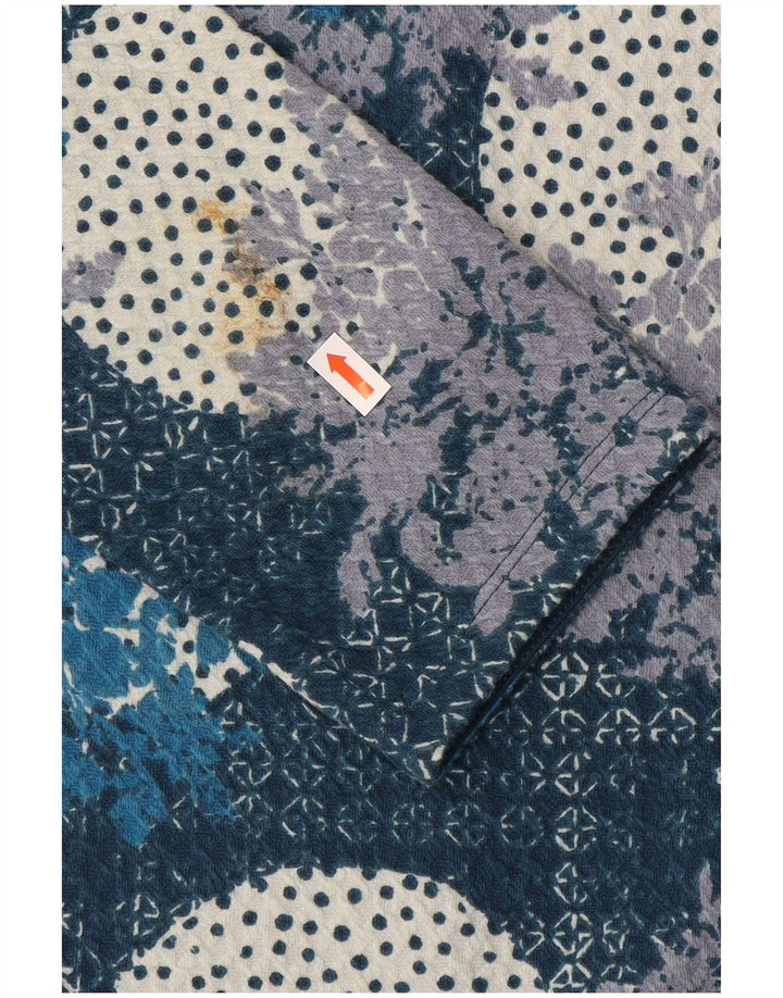 Robe droite à manches 3/4 White Stuff pour femme UK 12 Bleu marine moyen floral