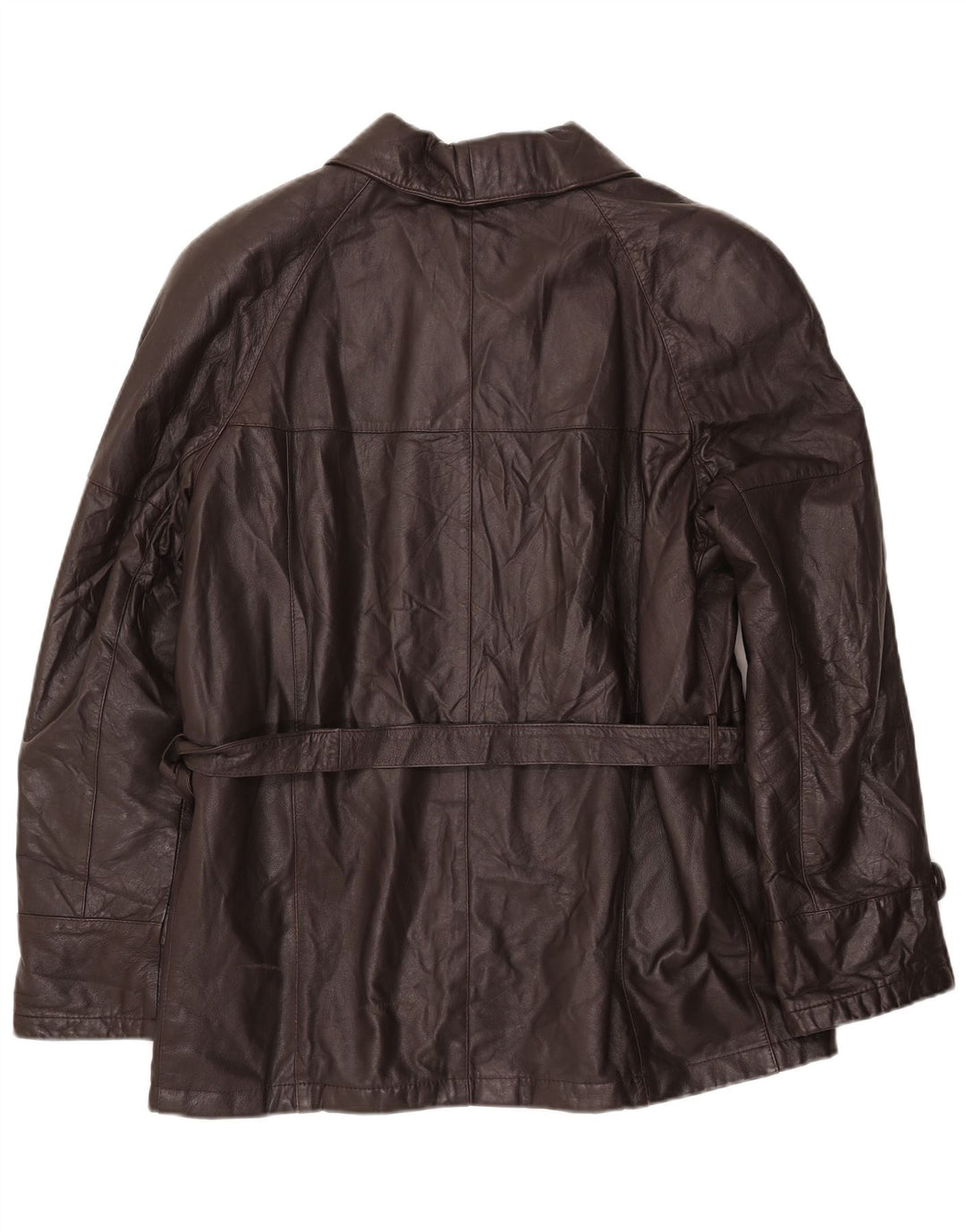 VINTAGE Veste en cuir homme IT 54 2XL Cuir marron