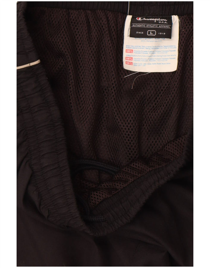 Champion Pantalon de survêtement pour homme Large Noir Polyester