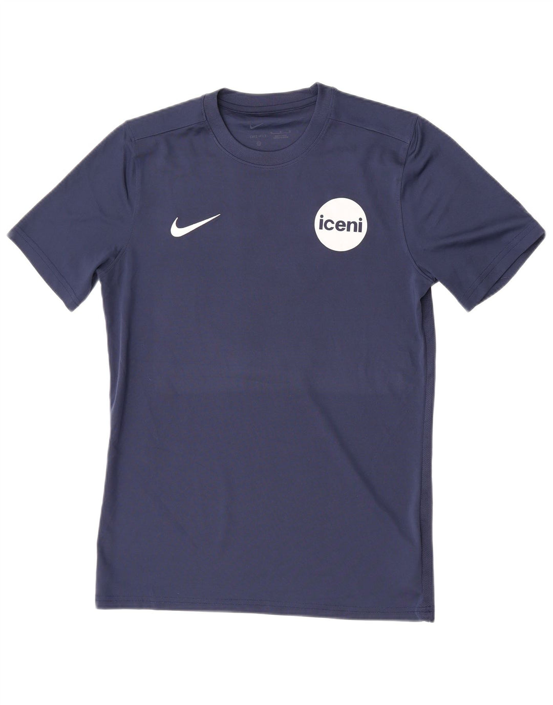 Nike Homme Dri Fit Graphic T-Shirt Haut Bleu Marine Moyen Polyester