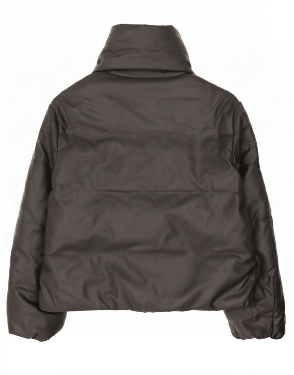 Zara Femmes Crop Oversize Veste Rembourrée UK 6 XS Noir Polyester