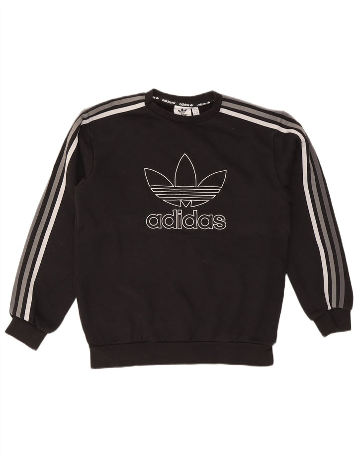 Adidas Sweat-shirt graphique pour homme Petit coton noir