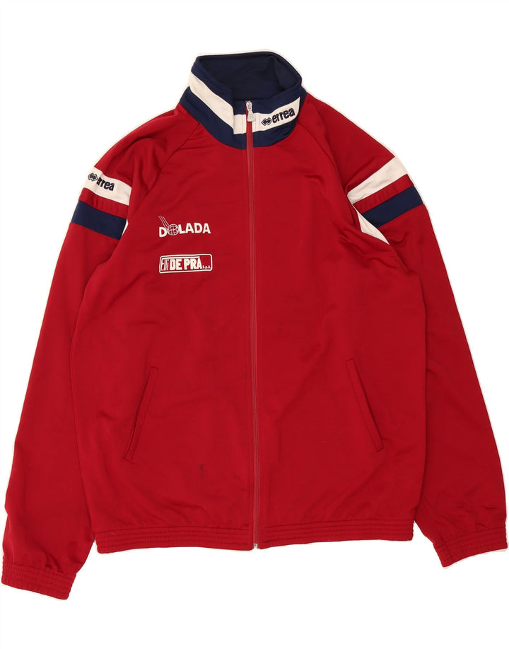 ERREA Mens Tracksuit Top Jacket 2XL Red Colourblock Polyester Vintage Errea and Second-Hand Errea from Messina Hembry 