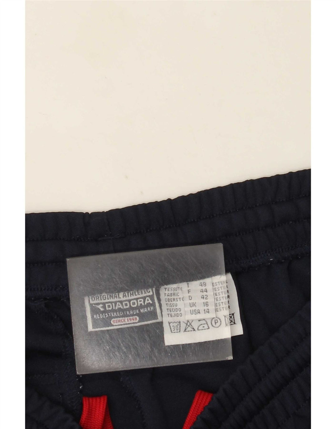 Diadora Pantalon De Survêtement Femme UK 16 Large Bleu Marine Polyester