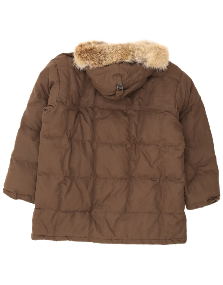 Emaroo Australia Veste matelassée à capuche pour homme UK 44 2XL Marron Polyester