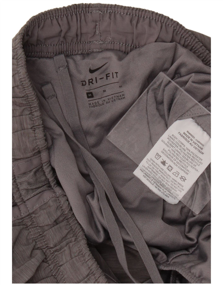 NIKE Womens Dri Fit Sport Shorts UK 14 Medium Grey Polyester
