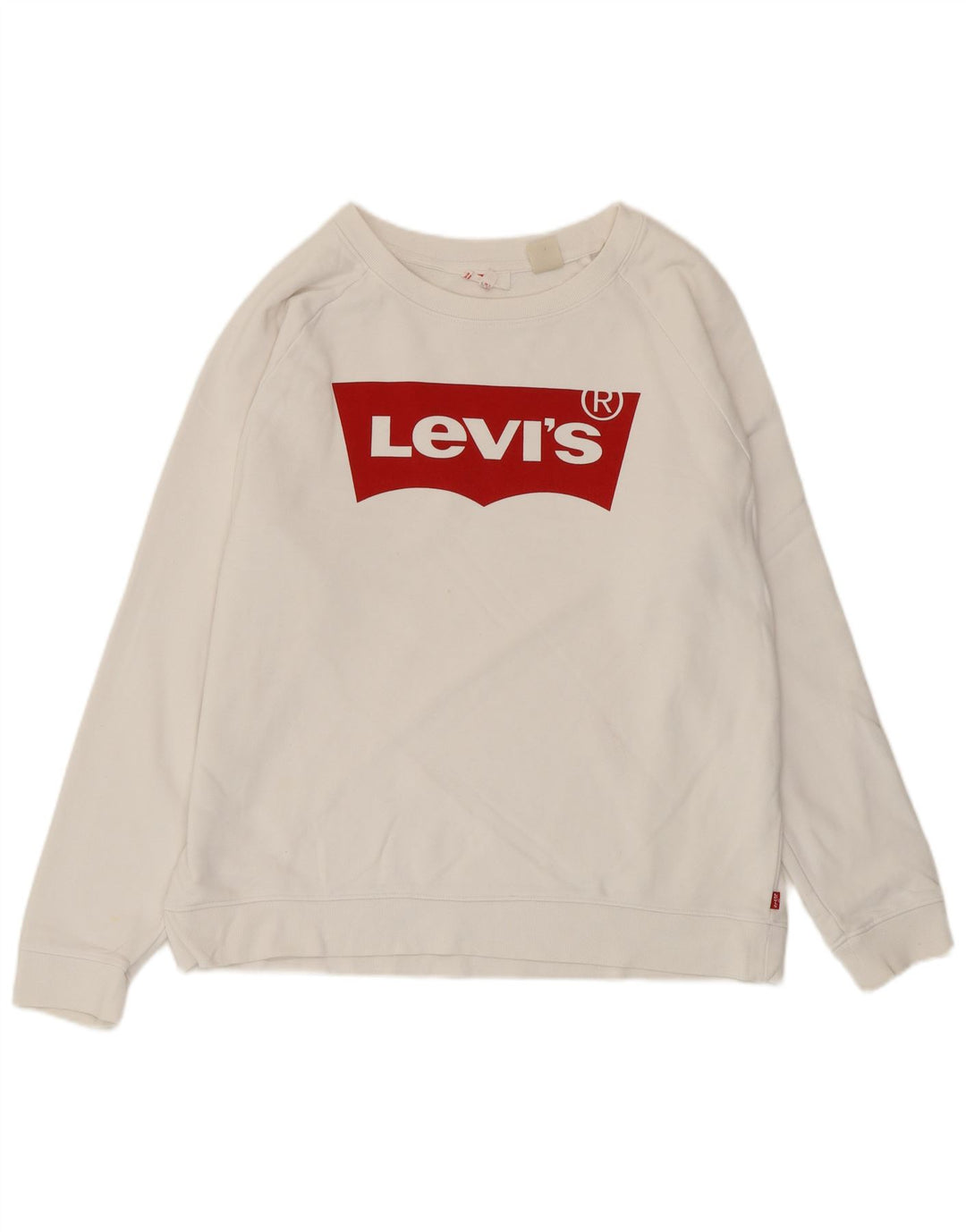 Levi's Sweat-Shirt Graphique Femme UK 14 Blanc Moyen