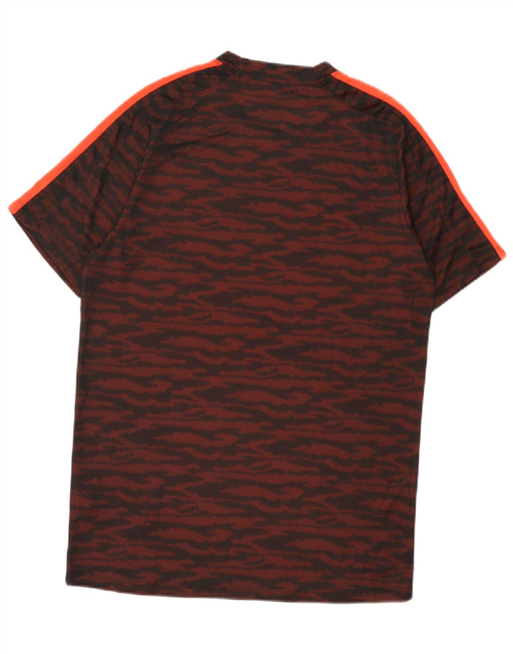 Nike T-shirt Dri Fit pour homme en polyester imprimé animal bordeaux moyen