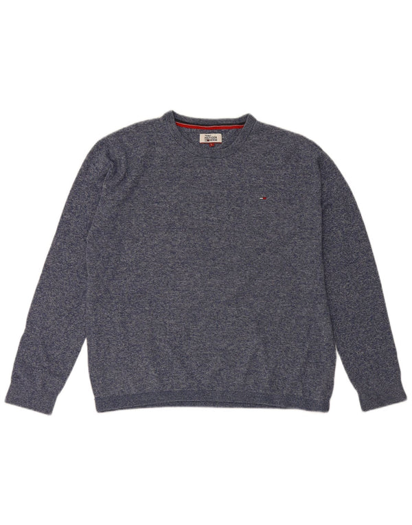 Tommy Hilfiger Pull ras du cou pour femme UK 16 Large Bleu marine Coton