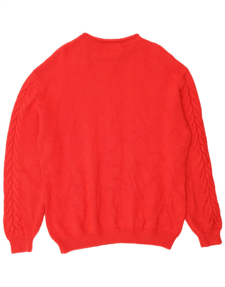 Les Copains Pull Col Roulé Homme IT 52 Large Rouge Laine Vierge