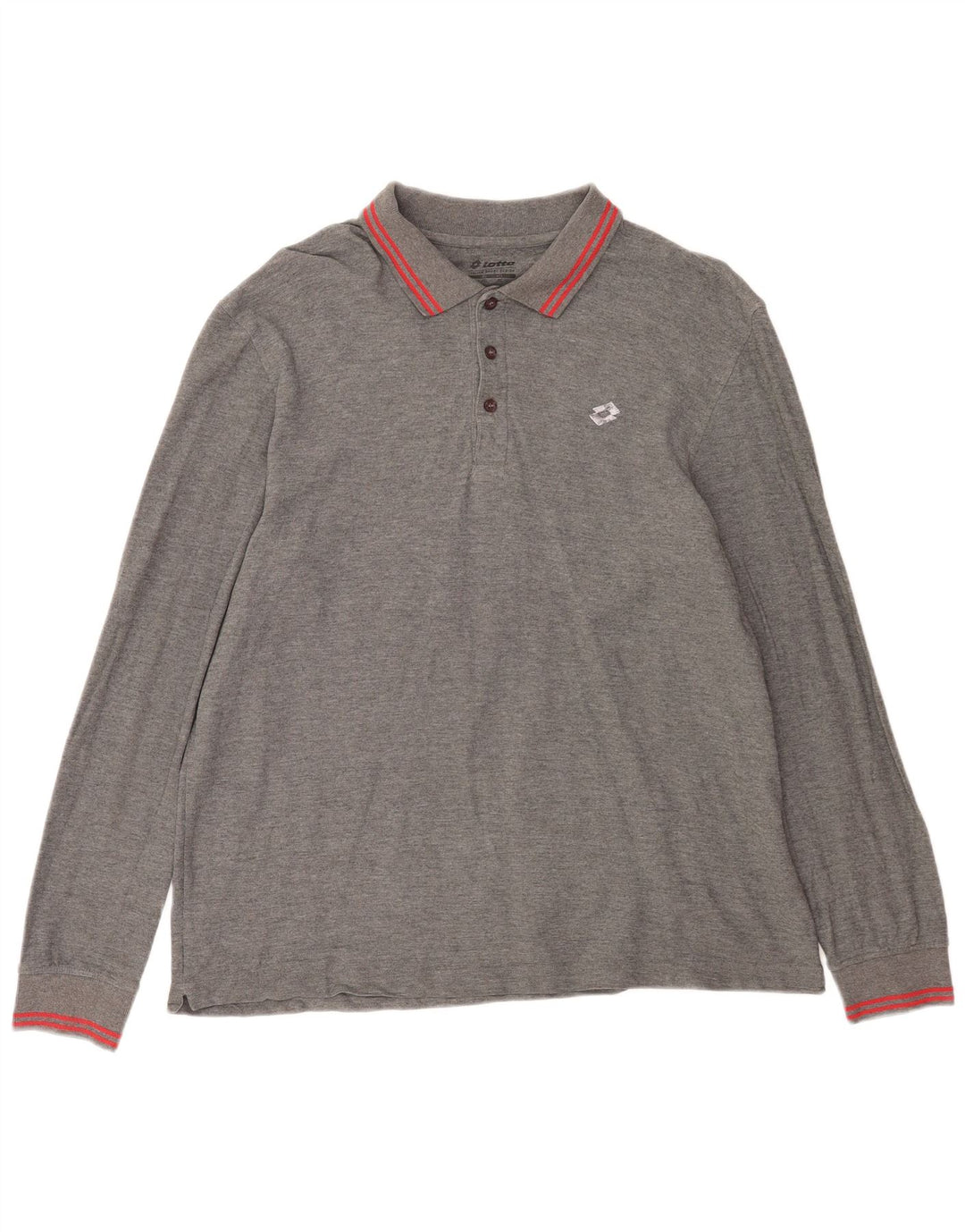Lotto Polo à manches longues pour homme 2XL Gris