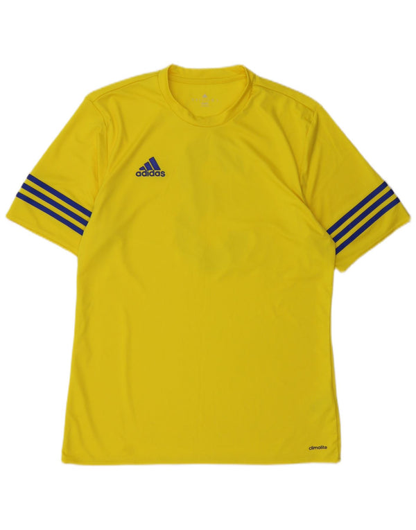 Adidas Homme Climalite Graphic T-Shirt Haut Jaune Moyen Polyester