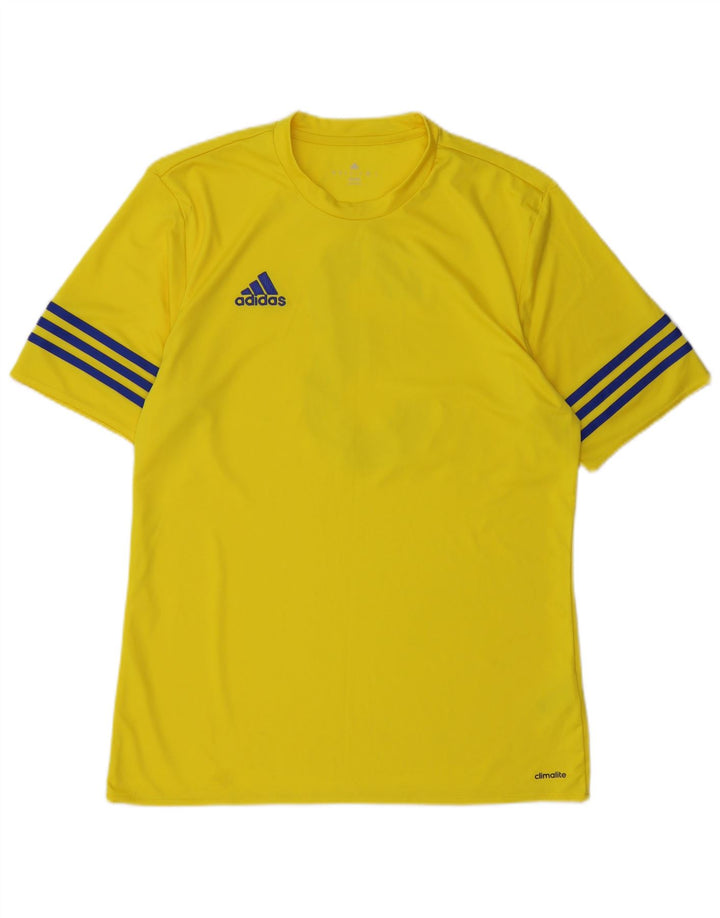 Adidas Homme Climalite Graphic T-Shirt Haut Jaune Moyen Polyester