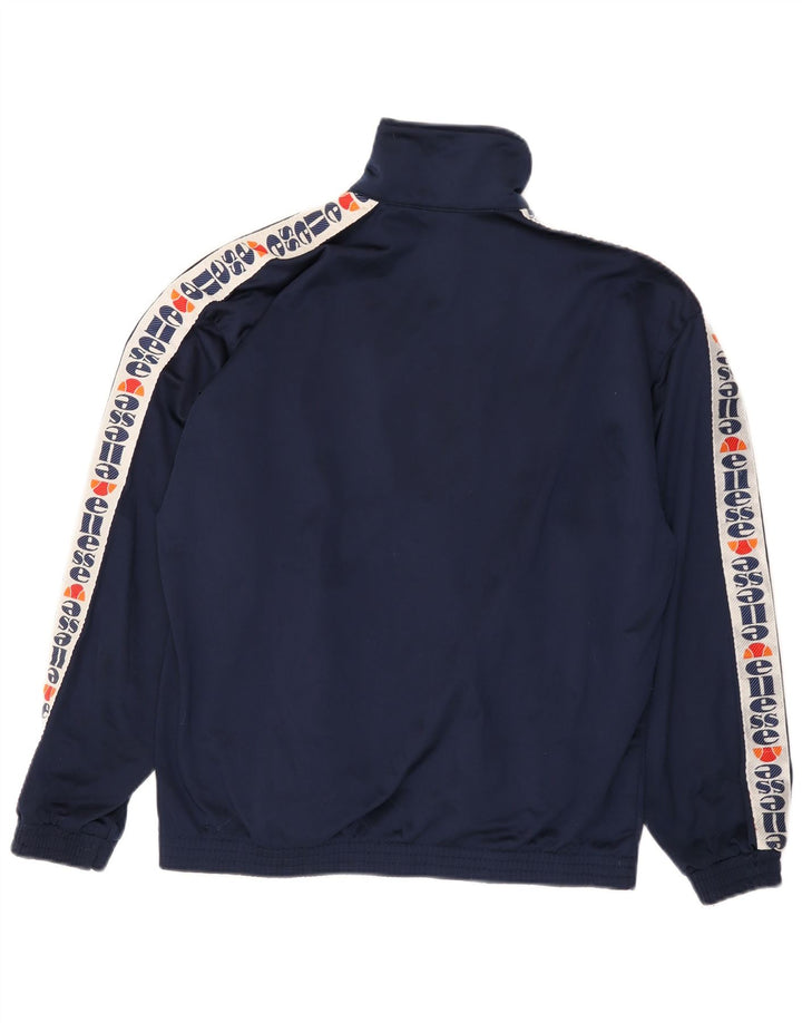 ELLESSE Veste de Survêtement Graphique Homme Large Bleu Marine Polyester