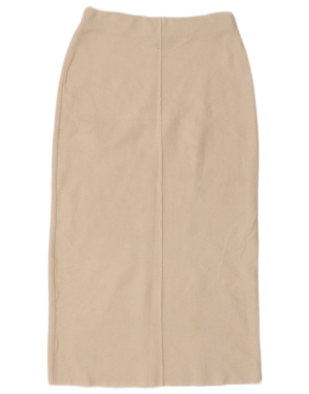 Zara Femme Jupe Midi En Tricot Petit W26 Blanc Cassé