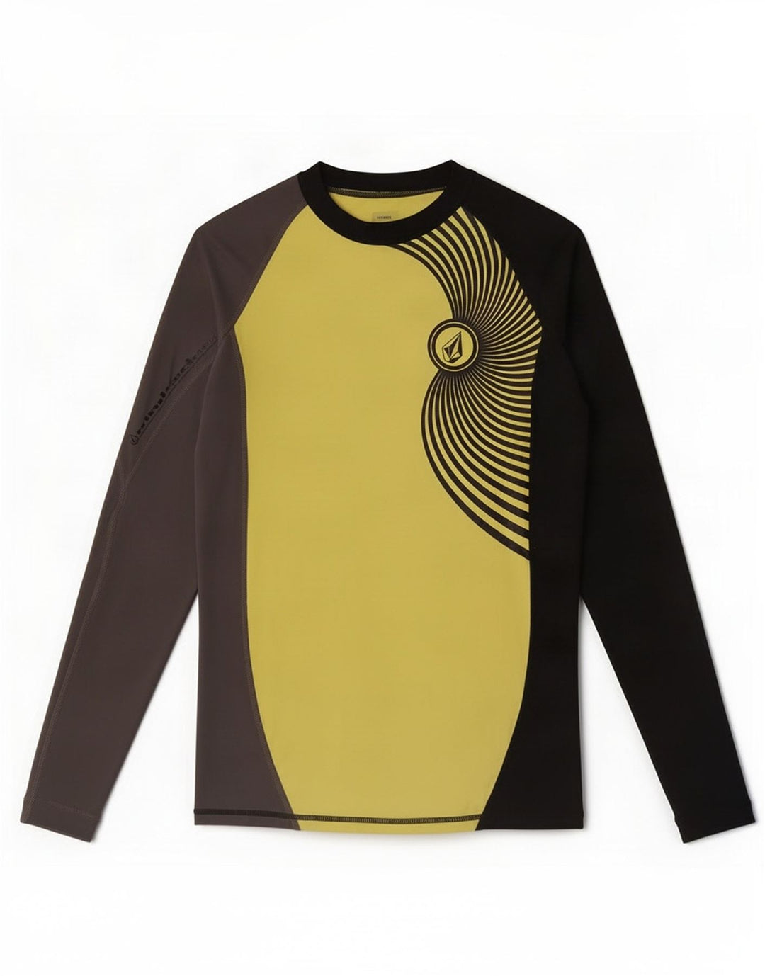 Volcom Haut à manches longues pour homme en nylon color block jaune moyen