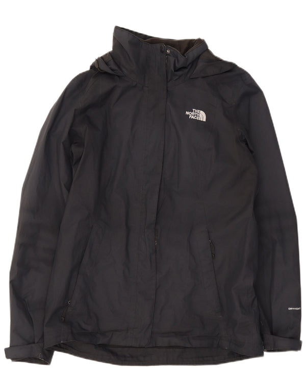 The North Face Veste de pluie à capuche pour femme UK 14 Medium Noir Polyester