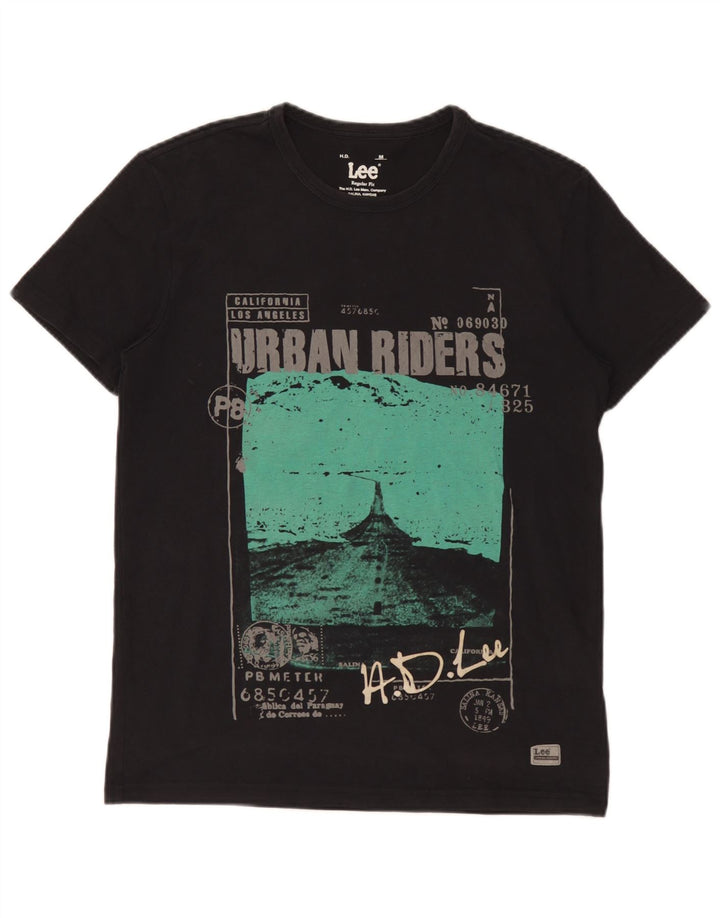 Lee T-Shirt Graphique Coupe Regular Homme Noir Moyen Coton