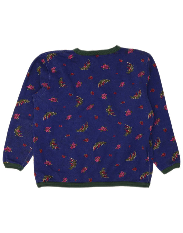 Best Company Sweat-shirt surdimensionné pour femme UK 10 Petit bleu floral