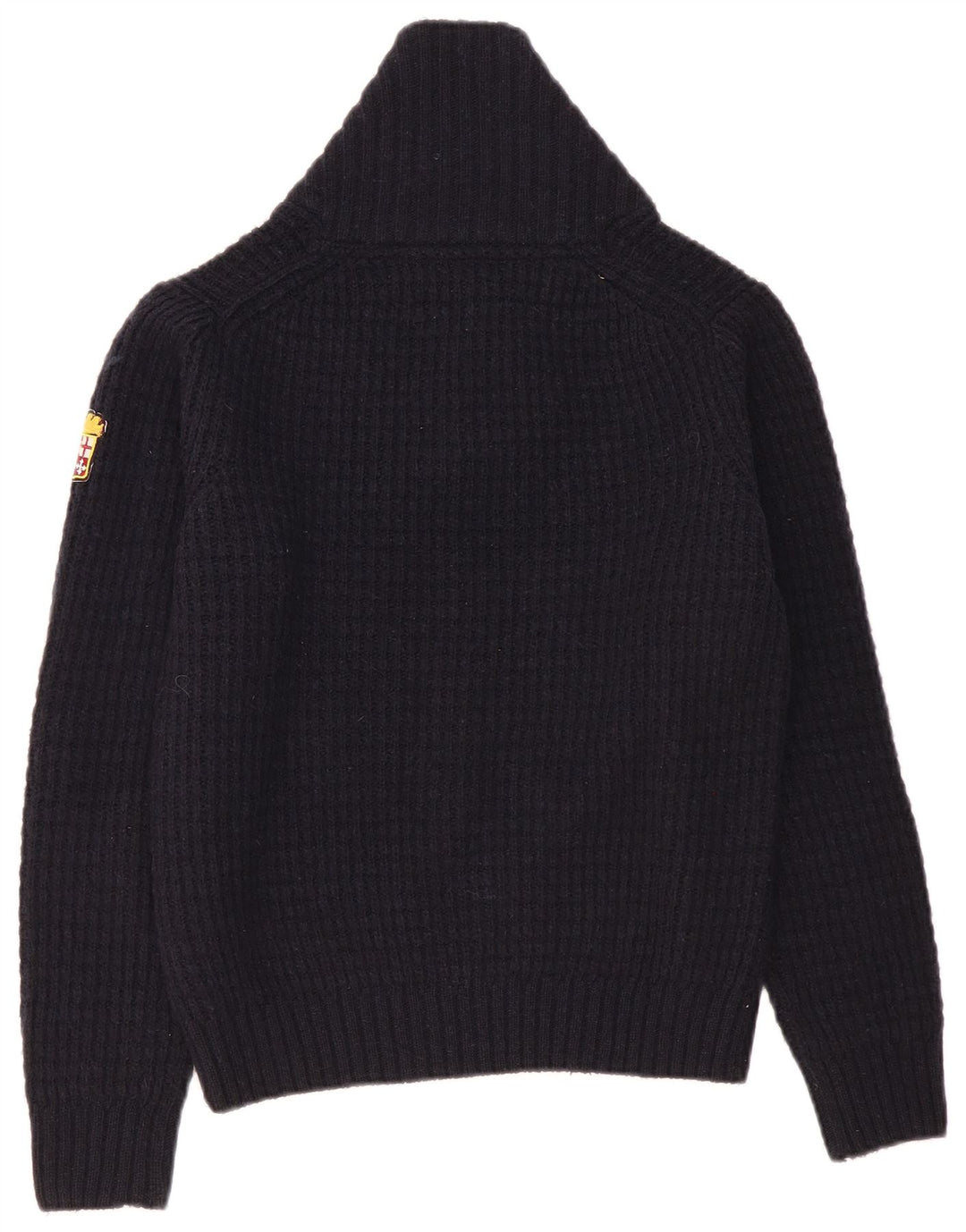 MARINA MILITARE Pull à col châle pour femme UK 10 Petit Bleu marine