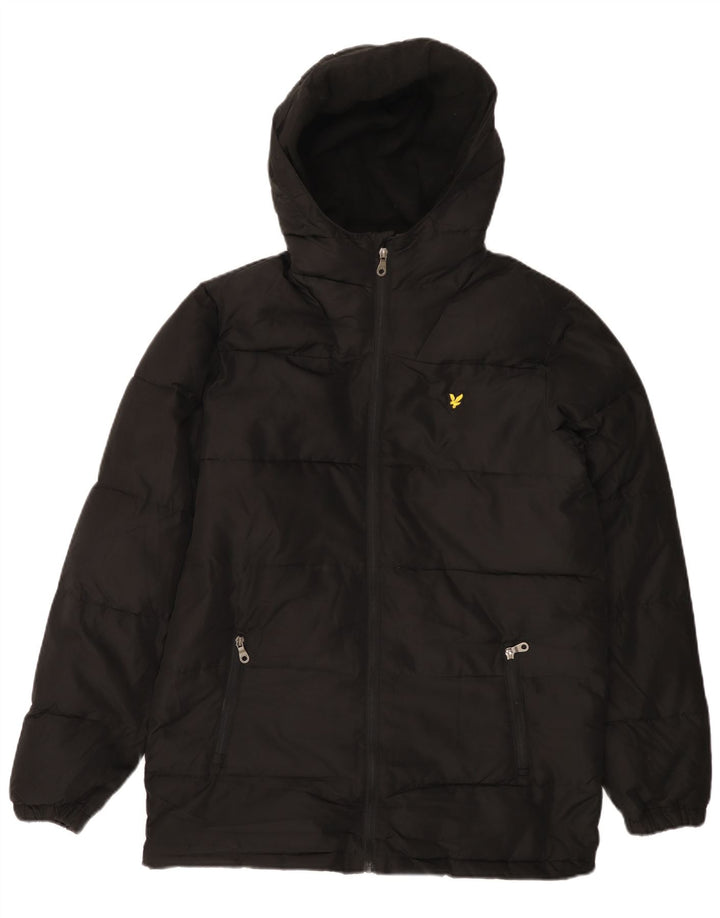 LYLE & SCOTT Manteau matelassé à capuche pour garçon 15-16 ans Noir Polyester