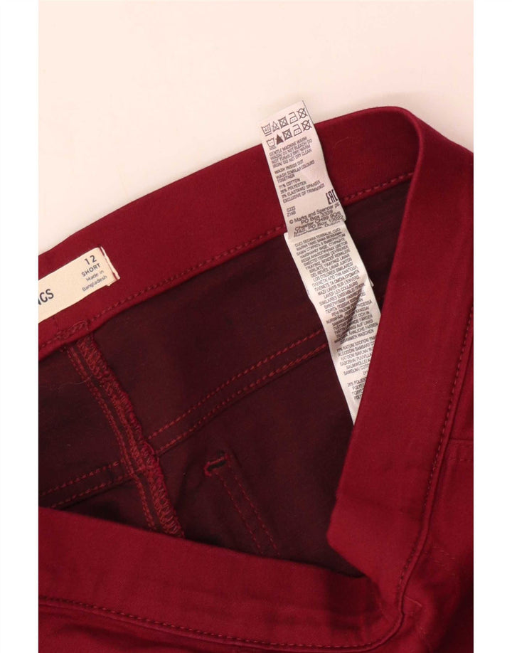 Marks & Spencer Jean Jegging Femme UK 12 Moyen W30 L26 Coton Rouge