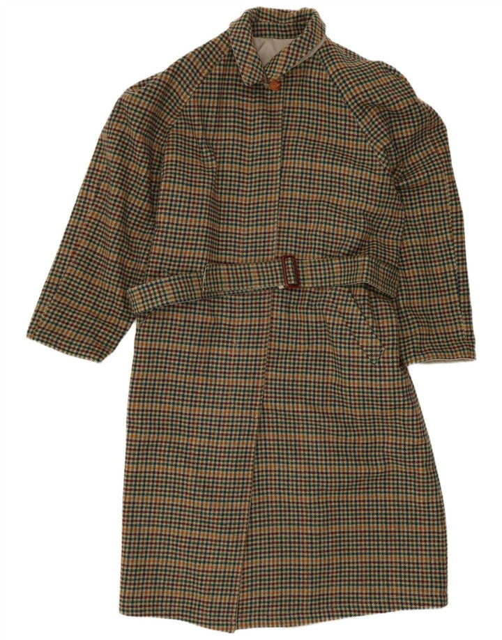 vintage Femme Réversible Pardessus EU 46 XL Beige Laine