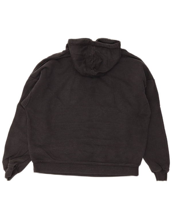 Adidas Pull à capuche graphique pour femme UK 12 en coton color block noir moyen