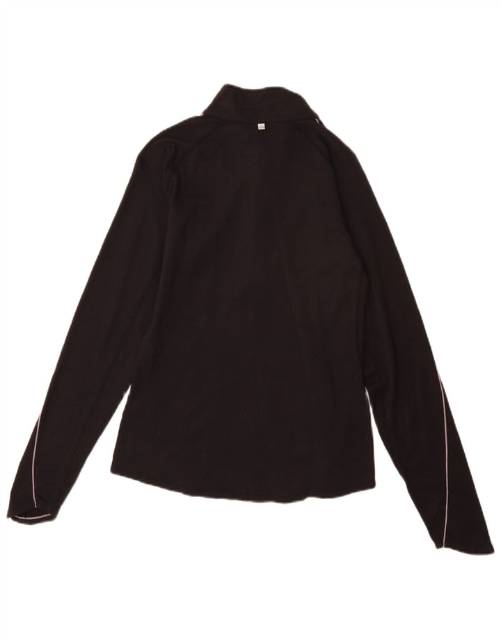 Nike Haut de survêtement Dri Fit pour femme UK 8/10 Petit nylon noir