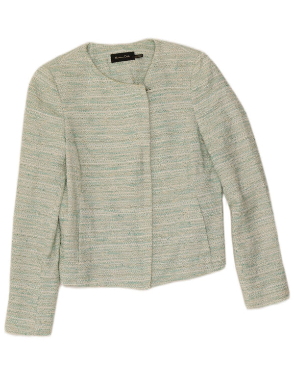 Massimo Dutti Veste blazer zippée pour femme EU 38 Petit vert moucheté