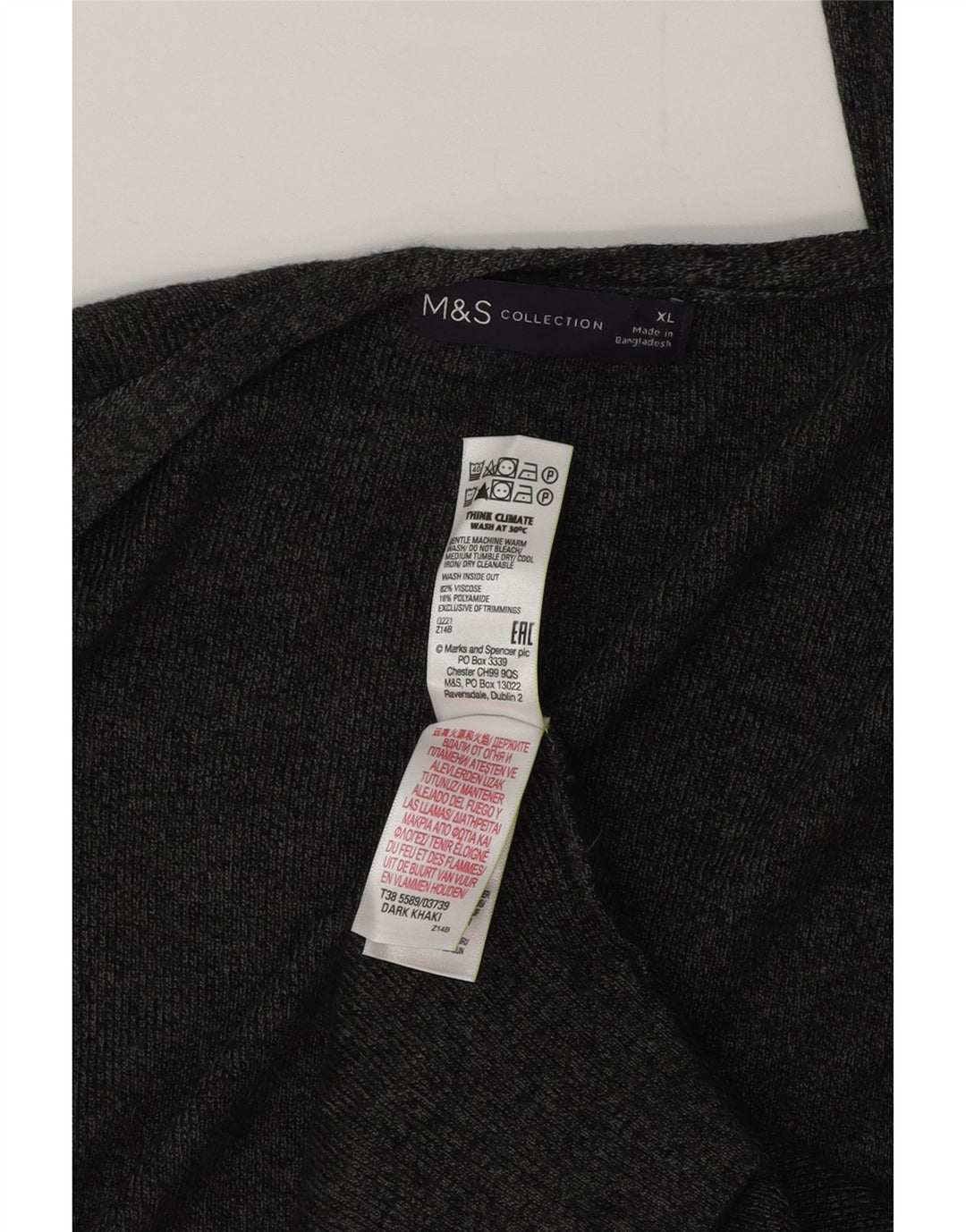 Marks & Spencer Pull cardigan long surdimensionné pour femme UK 18 XL Gris