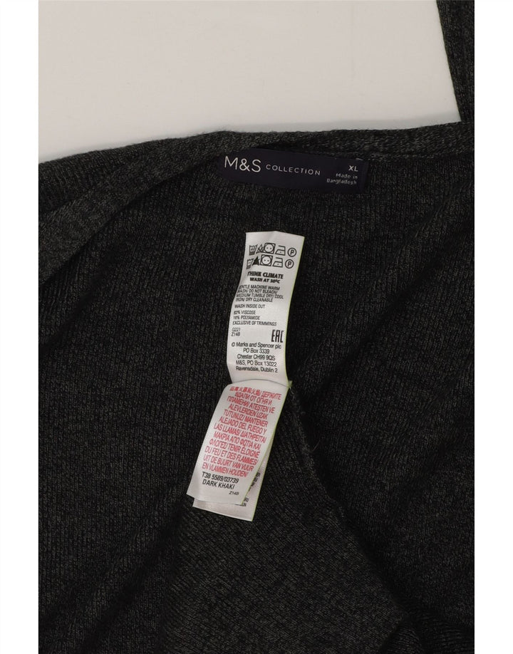 Marks & Spencer Pull cardigan long surdimensionné pour femme UK 18 XL Gris