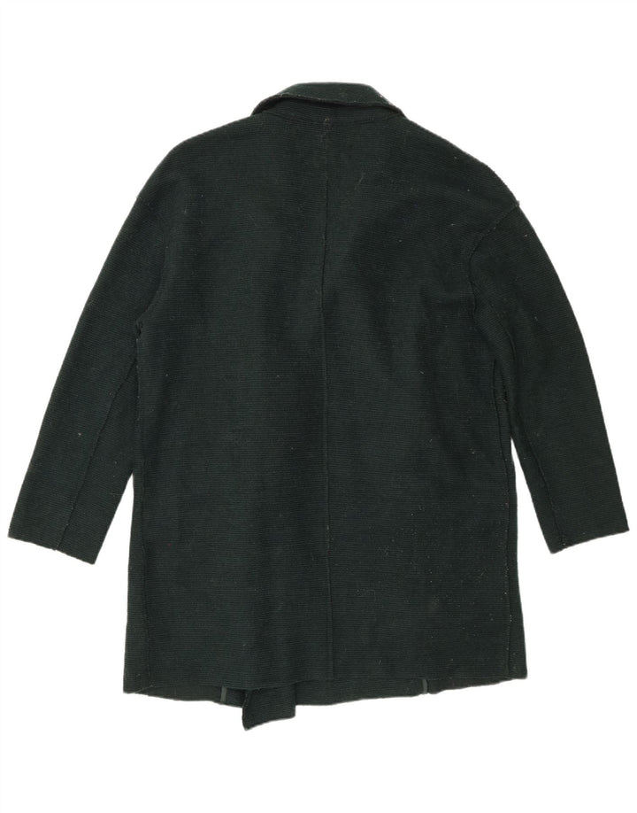 Zara Manteau surdimensionné à double boutonnage pour femme UK 10 Petit polyester vert