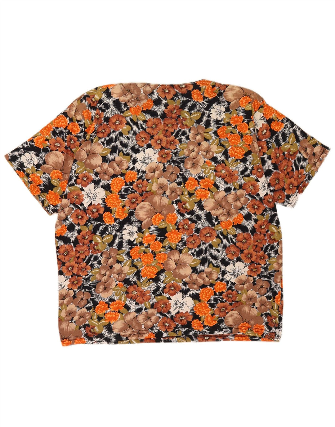 vintage Womens Blouse Top UK 14 Moyen Multicolore Floral