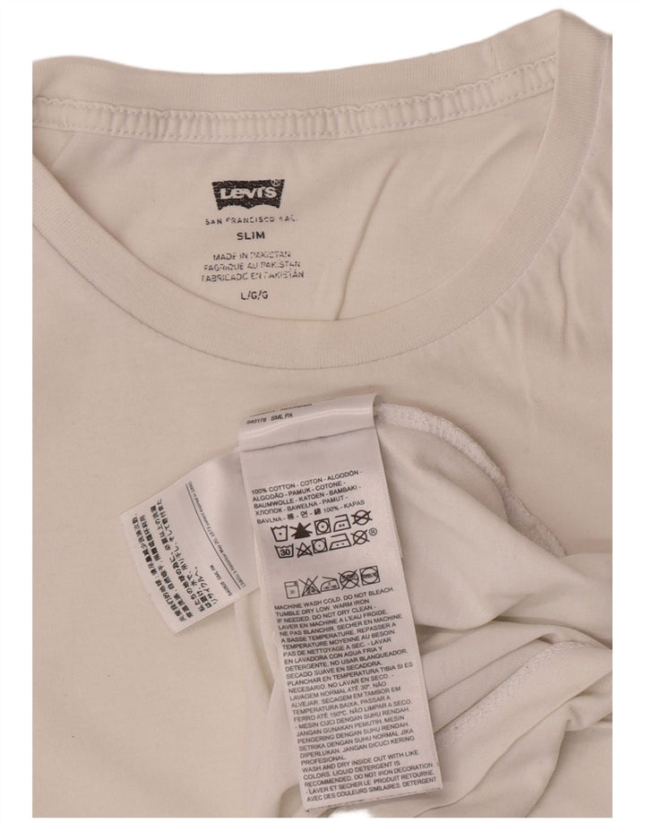 Levi's T-Shirt Homme Blanc Large Coton