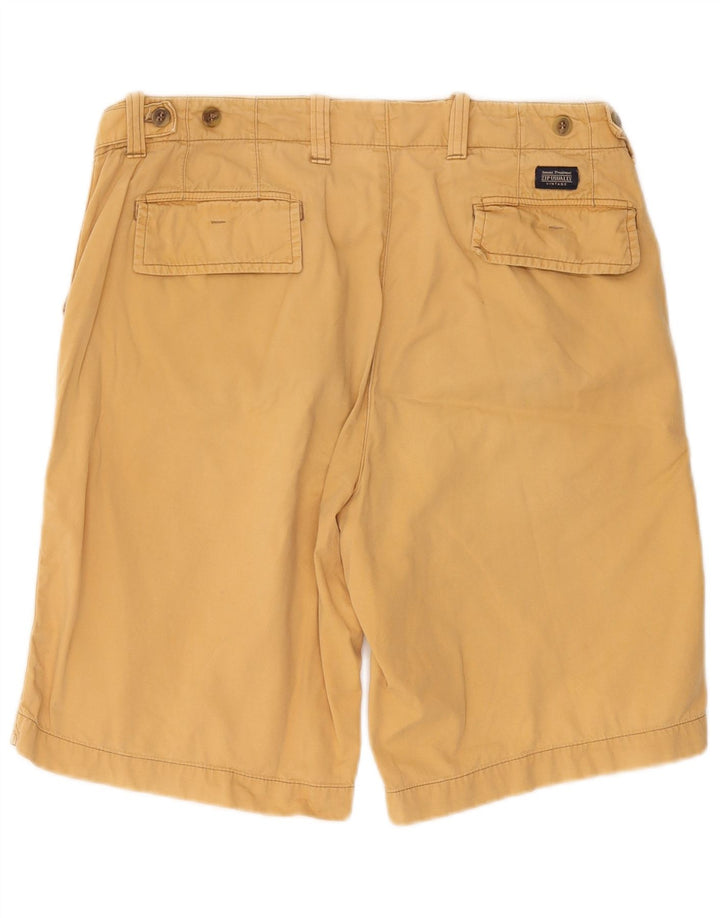 vintage Mens Chino Shorts IT 48 Moyen W32 Coton Jaune