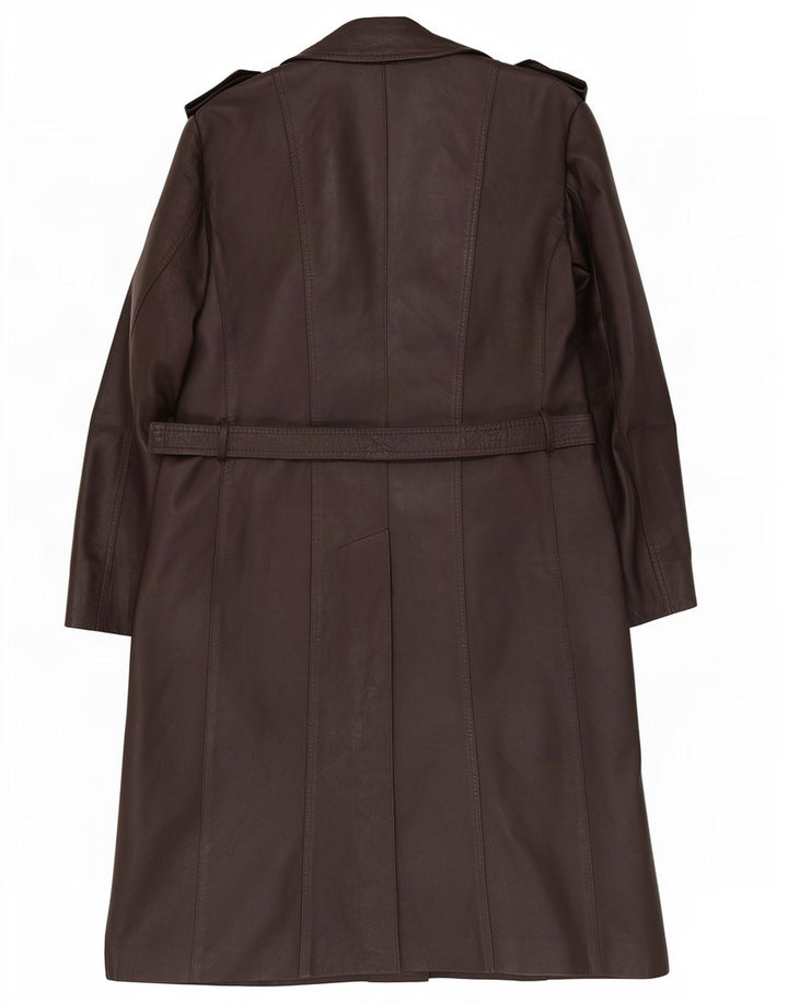 manteau en cuir homme vintage UK 38 Brun moyen