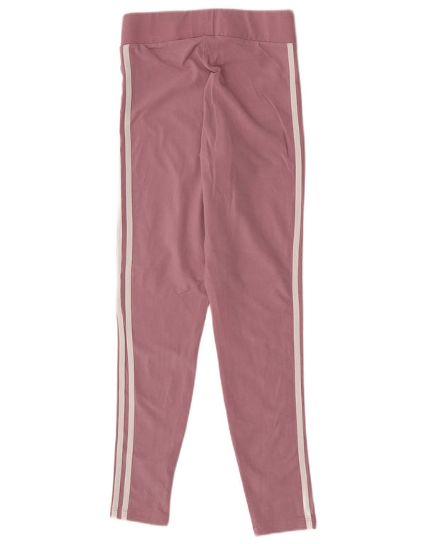 Adidas Leggings graphiques pour femmes UK 10 Petit sport en coton rayé rose