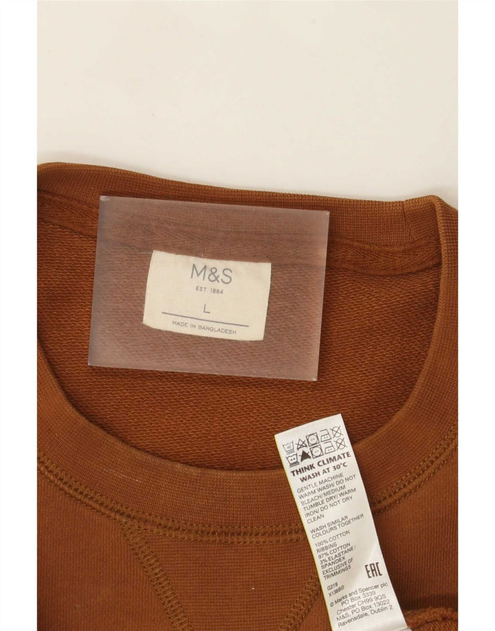 Marks & Spencer Sweat-shirt pour homme en coton marron Taille L