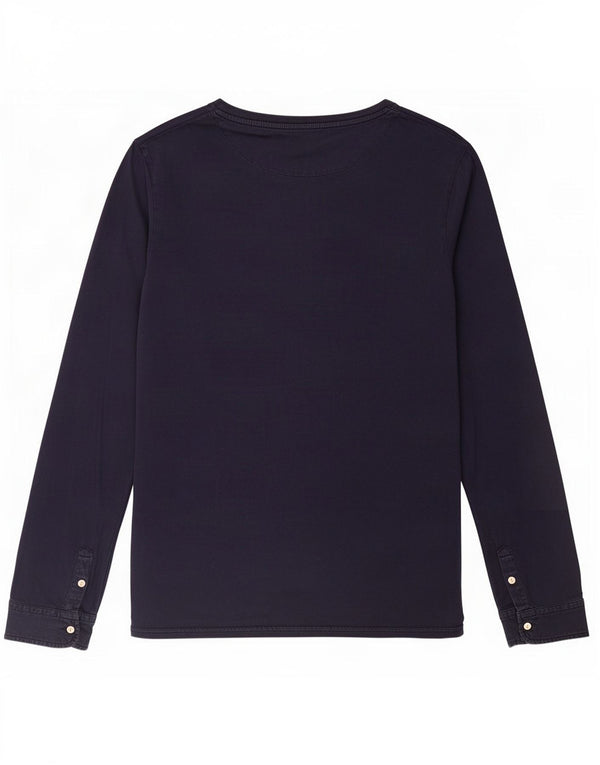 Scotch & Soda Haut à Manches Longues Homme Bleu Marine Large Coton