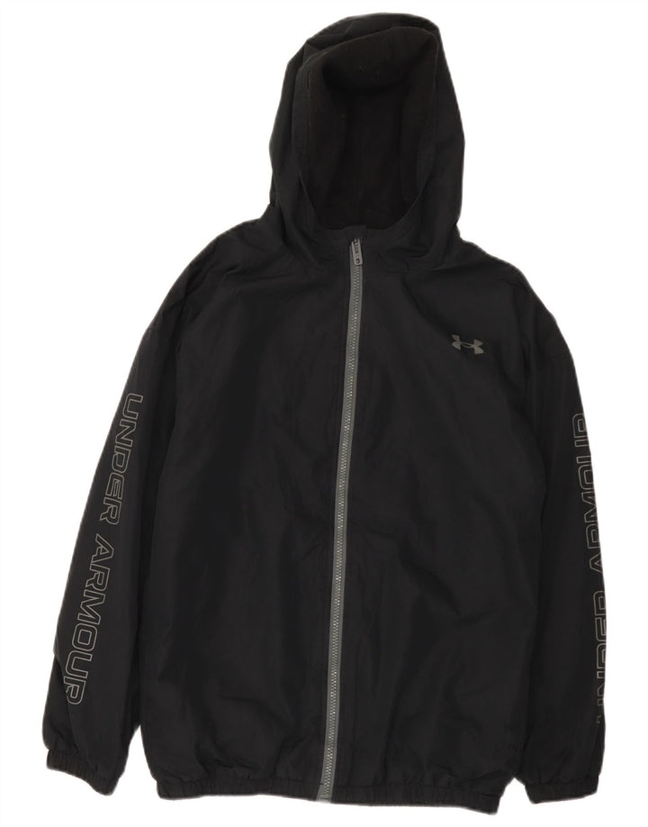 Under Armour Veste de Pluie à Capuche Graphique Garçon 13-14 ans Noir Polyester